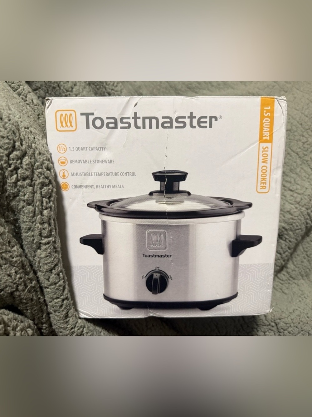 Toastmaster 1.5 Quart Stainless Steel Slow Cooker - Silver